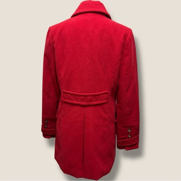 100 Forever 21 | EUC Red Double-Breasted Wool Blend Coat (Size L) - Picture 3 of 12